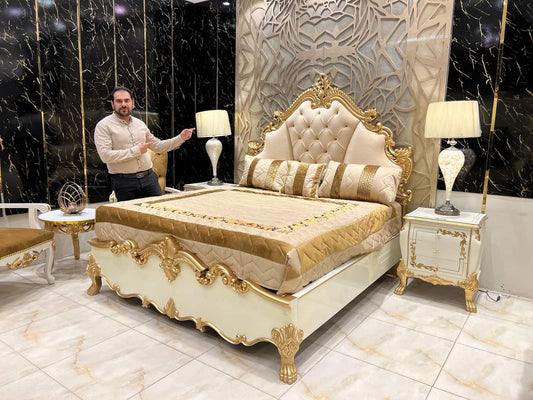 Luxurious Gold Trimmed Bedroom Set