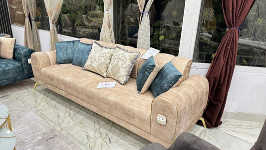 Elegant Sofa Set with Accent Chairs