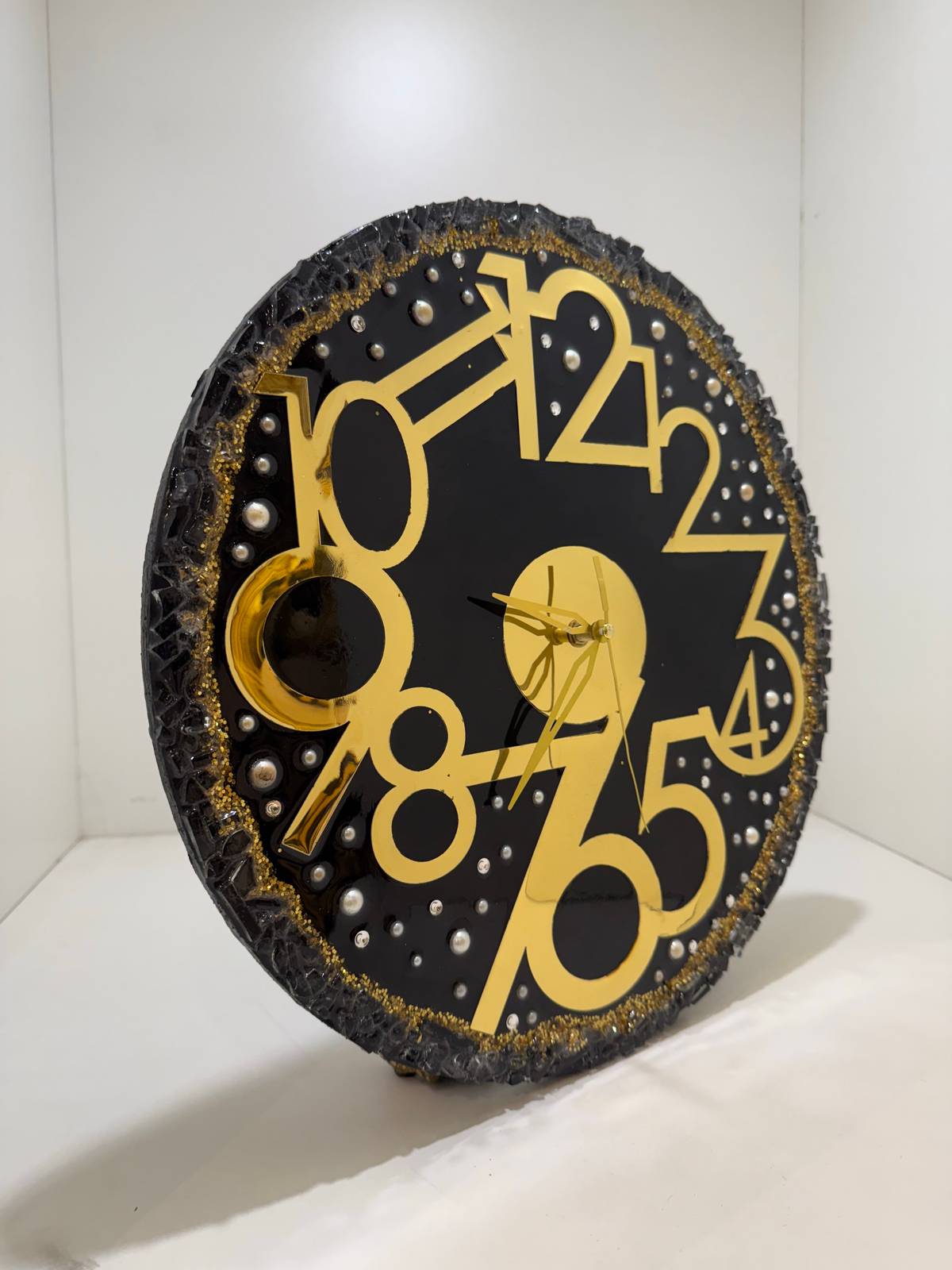 Elegant Gold and Black Wall Clock