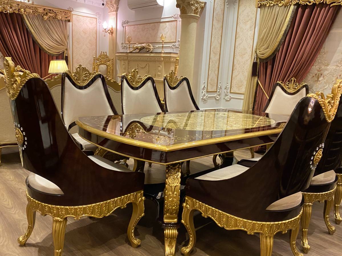 Luxury Gold Accent Dining Set