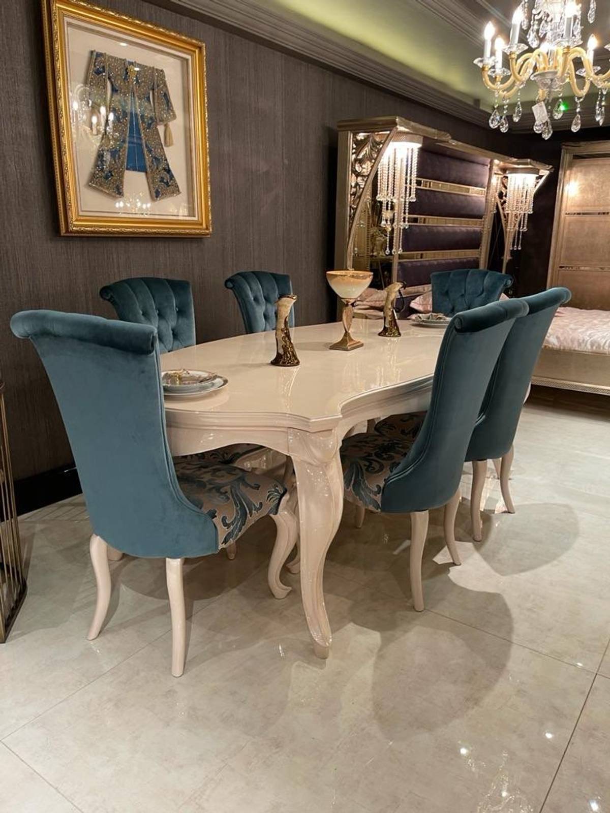 Elegant Velvet Dining Set