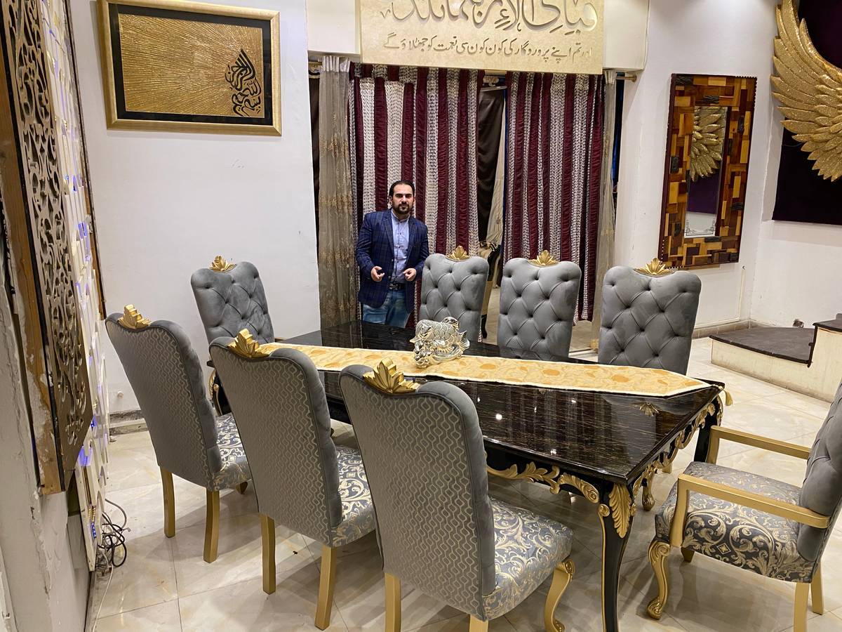 Elegant Luxury Dining Set with Upholstered Chairs