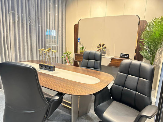 Modern Conference Table with Ergonomic Chairs