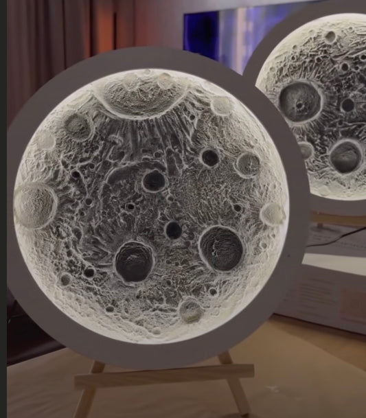 43” LED Abstract Moon Art