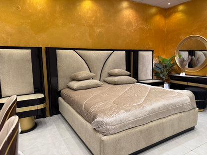 Elegant Modern Bed Set with Nightstands