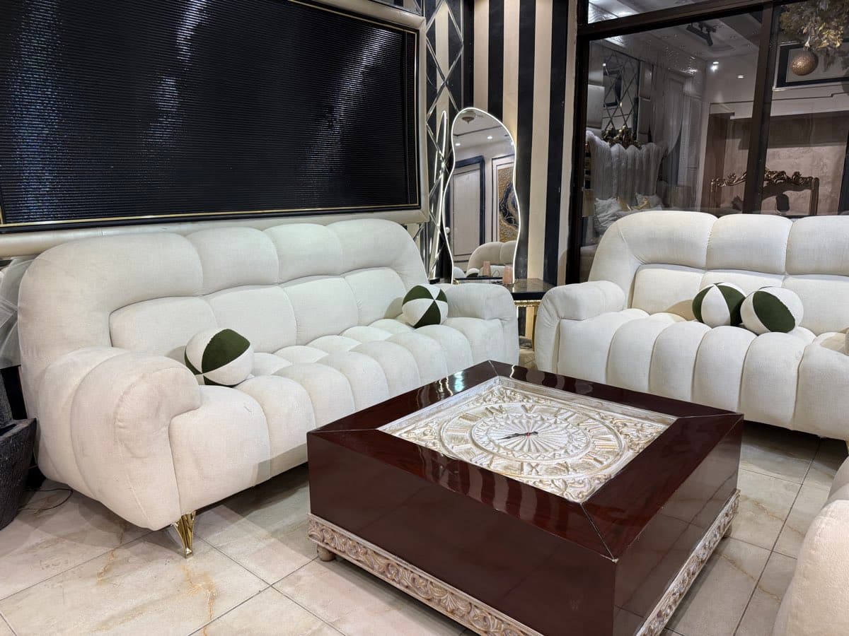 Elegant Contemporary Sofa Set with Coffee Table