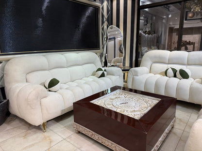 Elegant Contemporary Sofa Set with Coffee Table