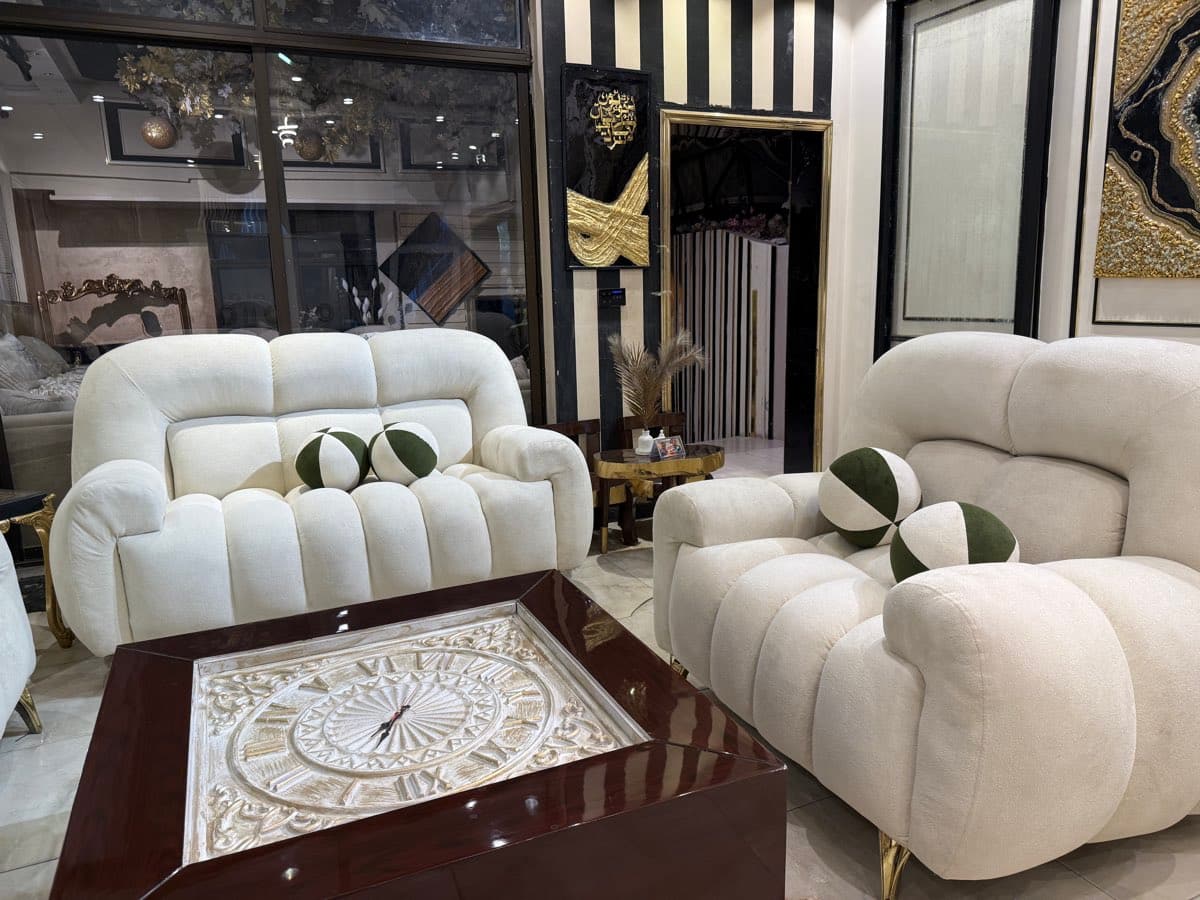 Elegant Contemporary Sofa Set with Coffee Table