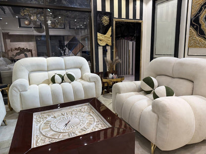 Elegant Contemporary Sofa Set with Coffee Table