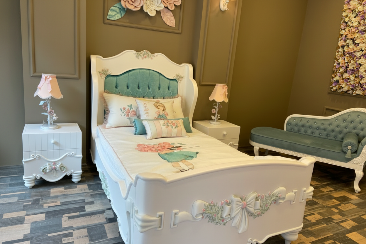 Whimsical Floral Bed