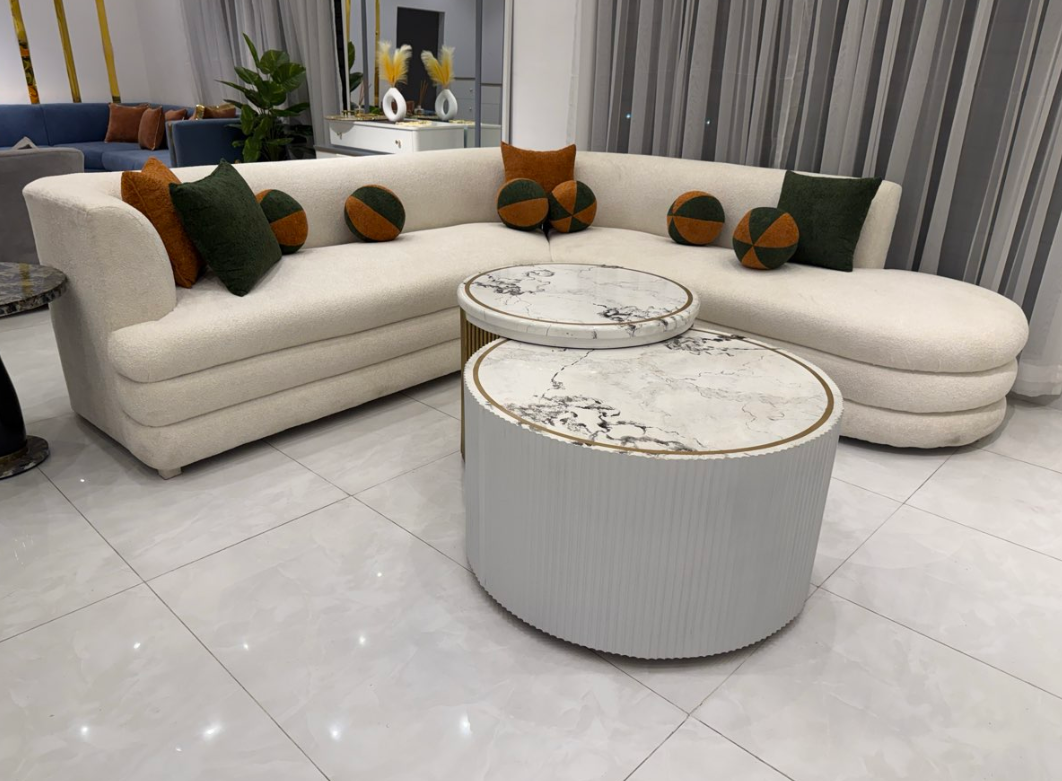 Fluted Marble Table