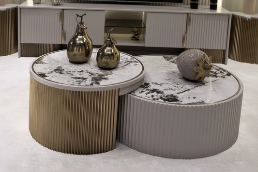 Fluted Marble Table