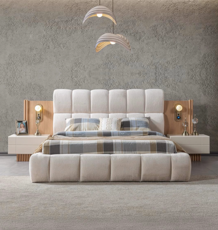 Nordic Bouclé Bed