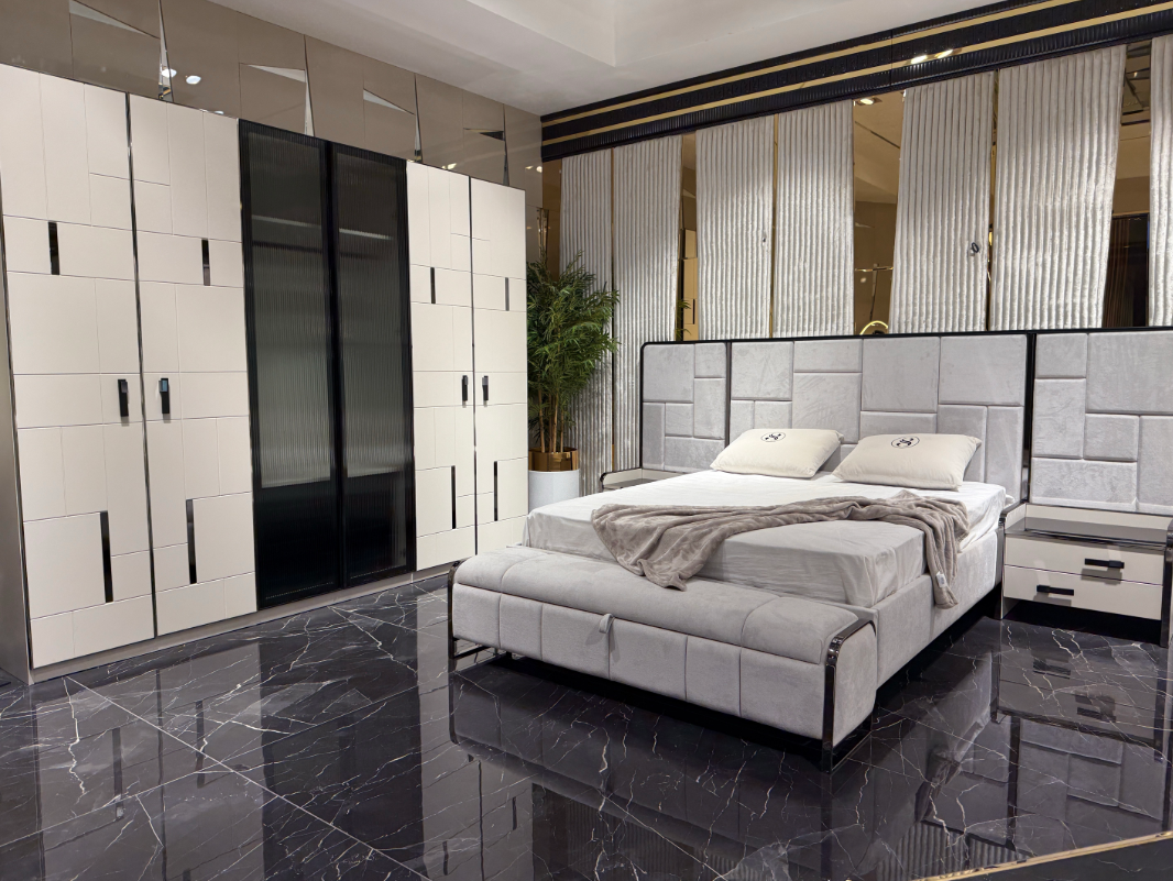 Monochrome Mosaic Bed