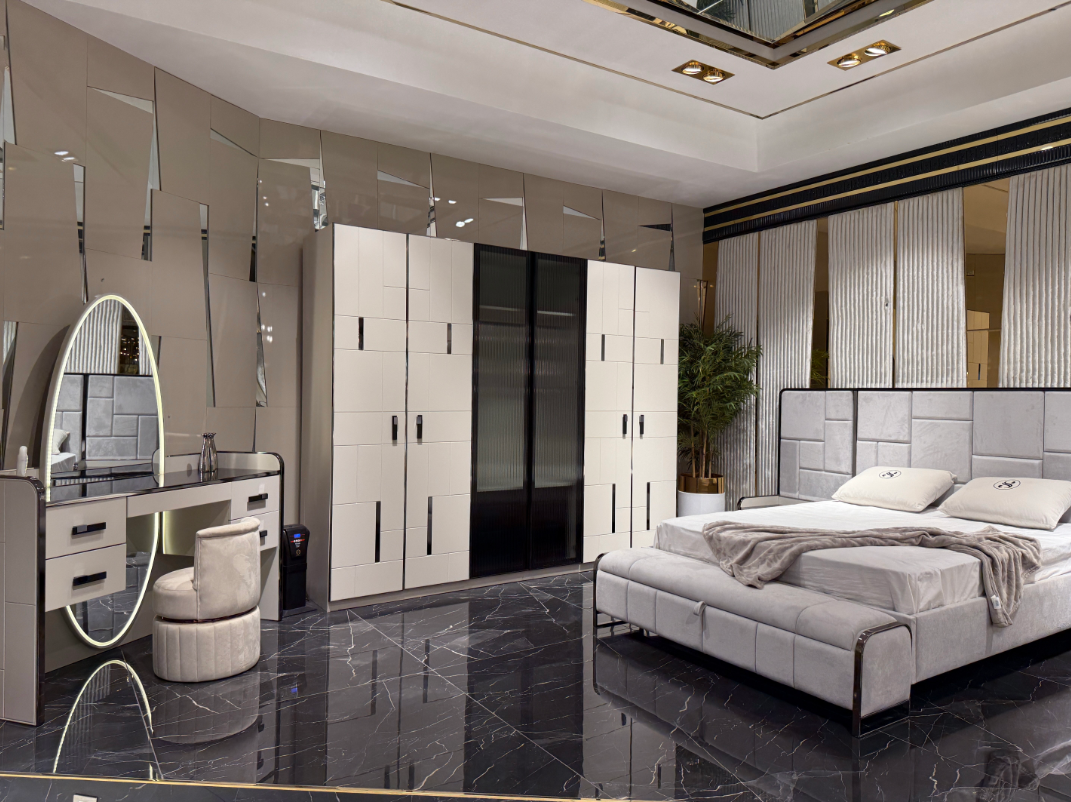 Monochrome Mosaic Bed