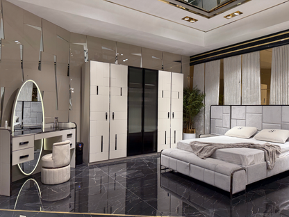 Monochrome Mosaic Bed