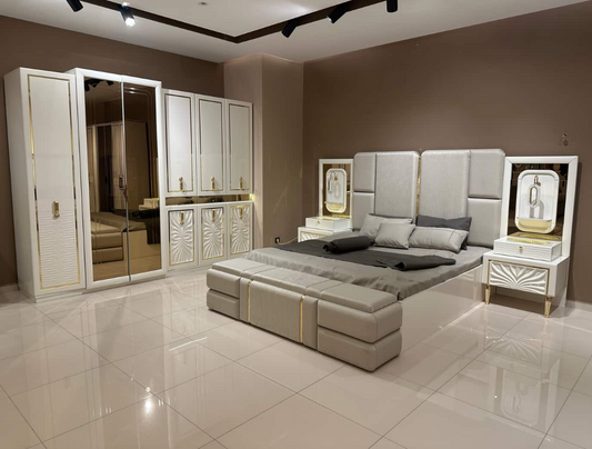 Gilded Ivory Bed