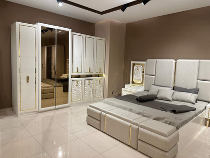 Gilded Ivory Bed