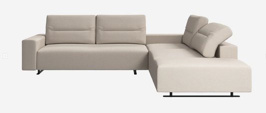 Hampton corner sofa with adjustable back and lounging unit