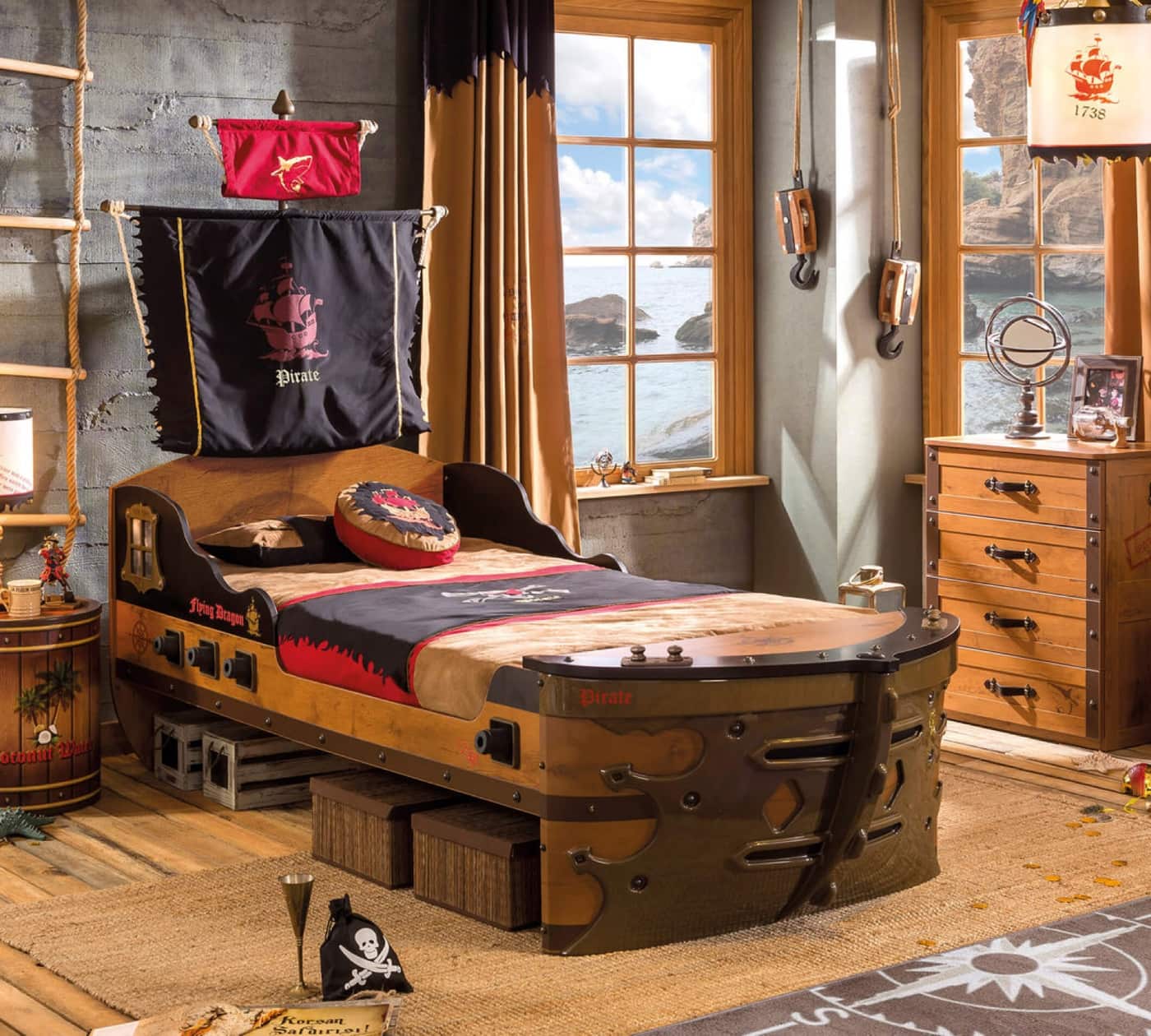 Pirate Adventure Kids Bedroom Set