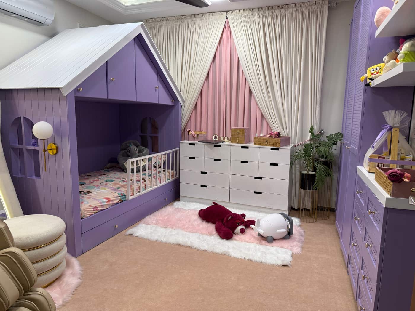 Charming Purple Playhouse Bed