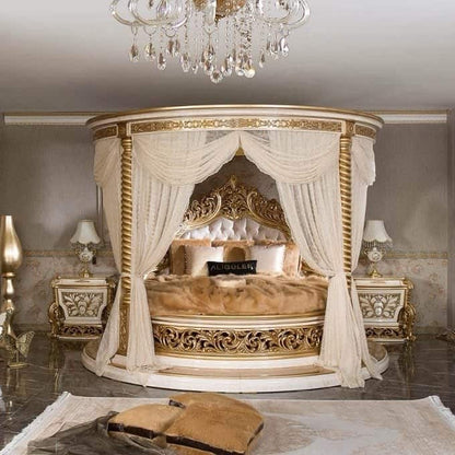 Luxurious Gold Canopy Bed