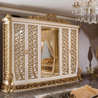 Luxurious Gold Canopy Bed