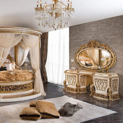 Luxurious Gold Canopy Bed
