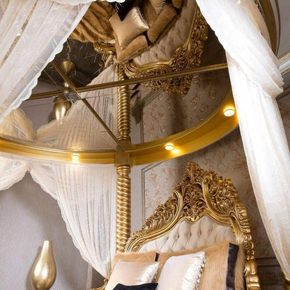 Luxurious Gold Canopy Bed