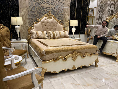 Luxurious Gold Trimmed Bedroom Set