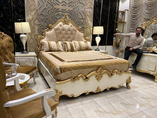 Luxurious Gold Trimmed Bedroom Set
