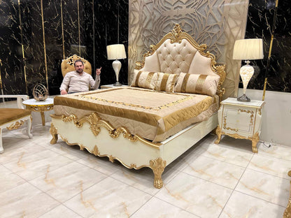 Luxurious Gold Trimmed Bedroom Set