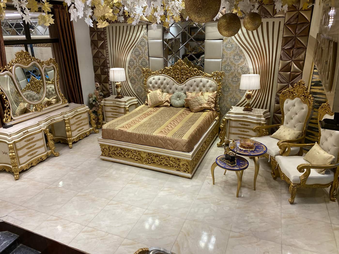 Luxurious Golden Bedroom Set