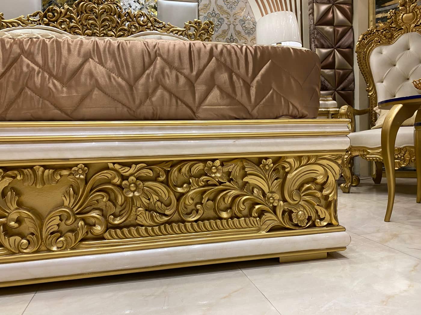 Luxurious Golden Bedroom Set