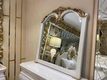 Elegant Gold and White Bedroom Set