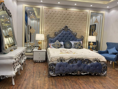 Luxurious Upholstered King Size Bed Set