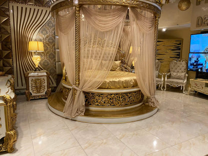 Luxurious Gold Canopy Bed