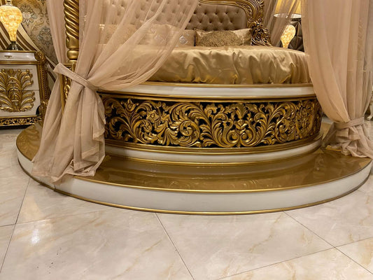 Luxurious Gold Canopy Bed