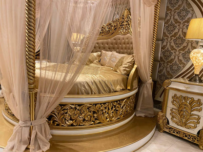 Luxurious Gold Canopy Bed