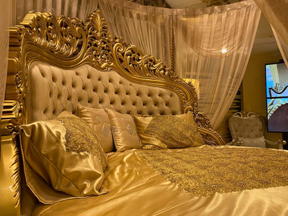 Luxurious Gold Canopy Bed