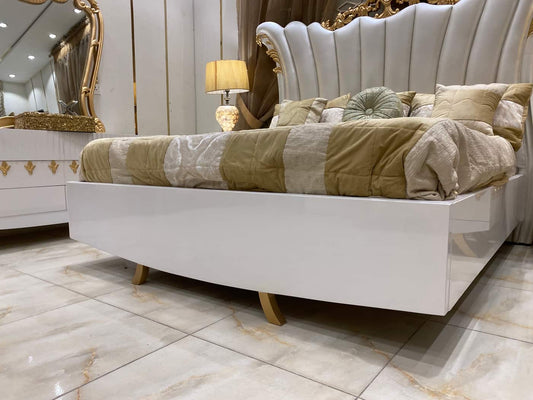 Luxurious Modern Bed Set with Elegant Seating