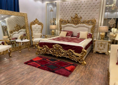 Luxurious Gold Leaf Bedroom Set