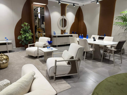 Modern Chic Sofa with Integrated Console