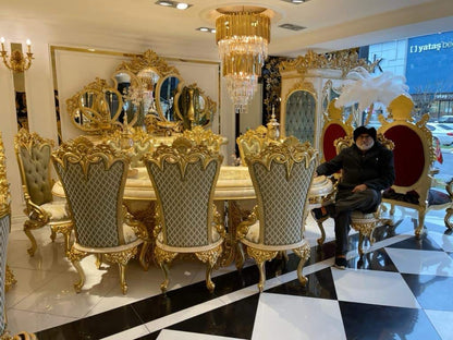 Luxurious Gold and Silver Dining Set