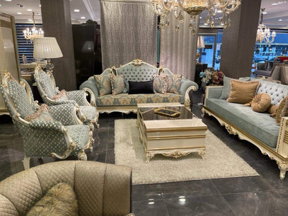 Luxurious Vintage Living Room Set with Coffee Table