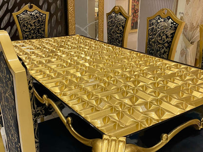 Elegant Gold and Black Dining Set