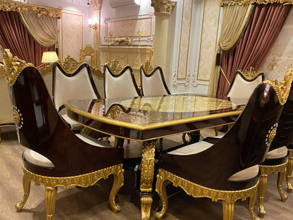 Luxury Gold Accent Dining Set