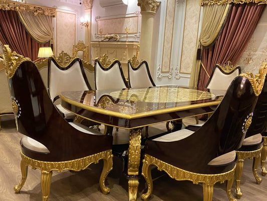 Luxury Gold Accent Dining Set