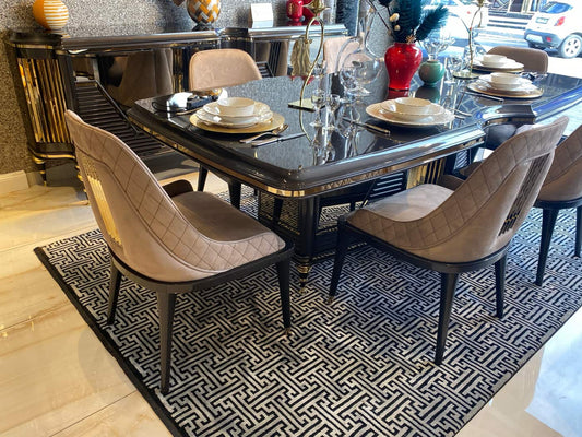 Elegant Modern Dining Set with Luxurious Finish