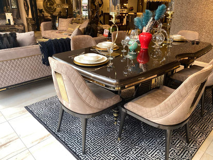Elegant Modern Dining Set with Luxurious Finish